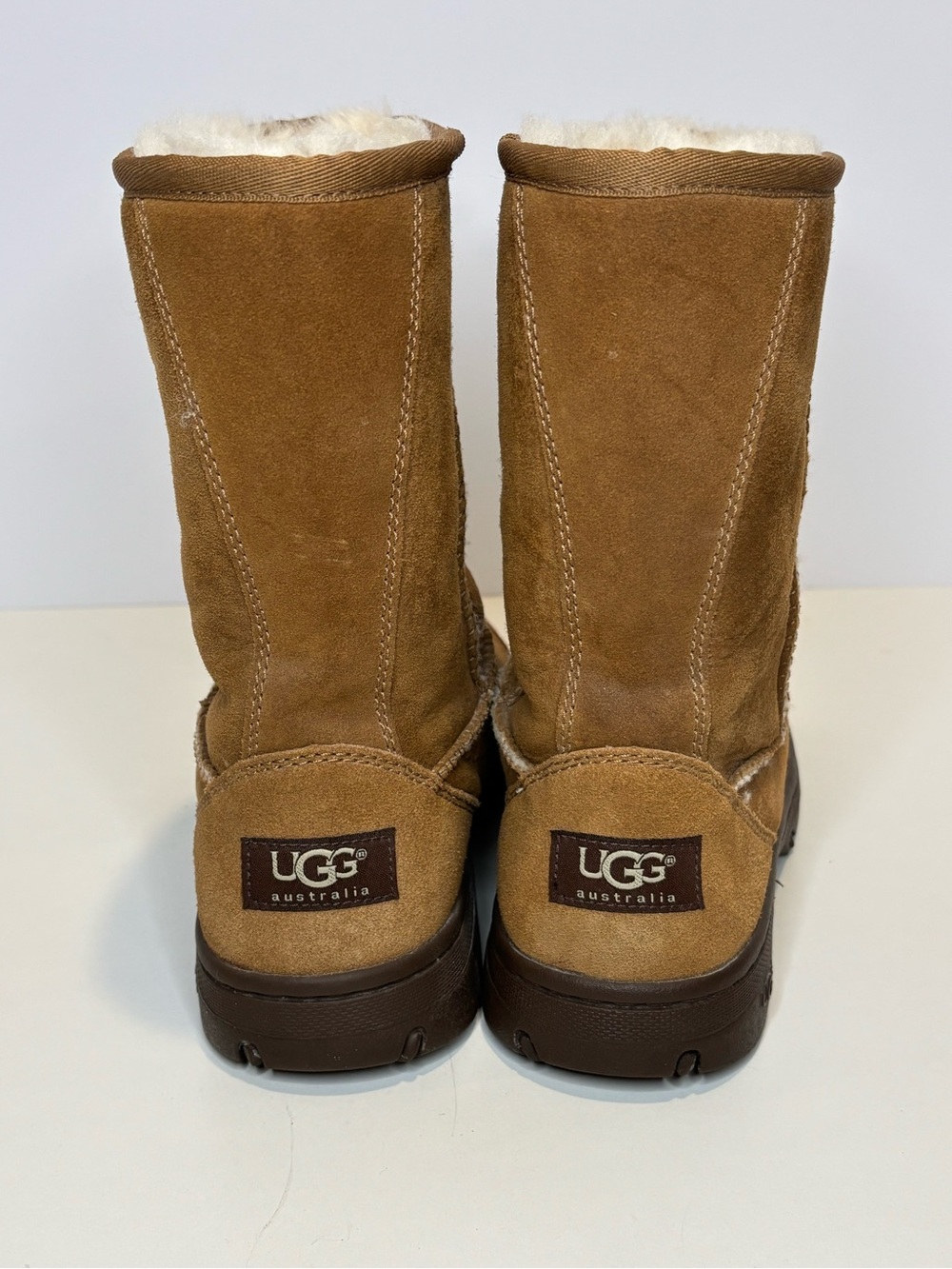 UGG Chestnut Brown Classic Shearling-Lined Suede Boots - Picture 7 of 12